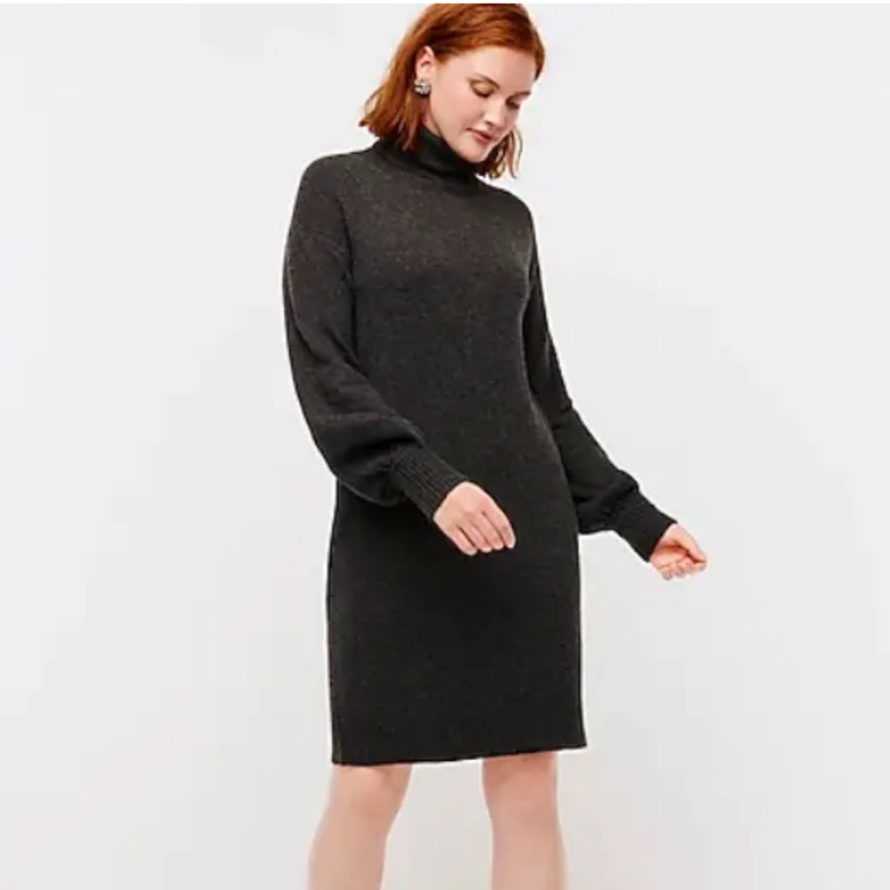 J.crew Black turtleneck sweater dress size Small - Picture 1 of 13